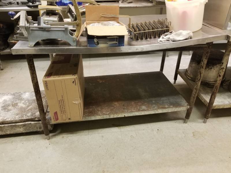 lot 6527 image: Metal Prep Table