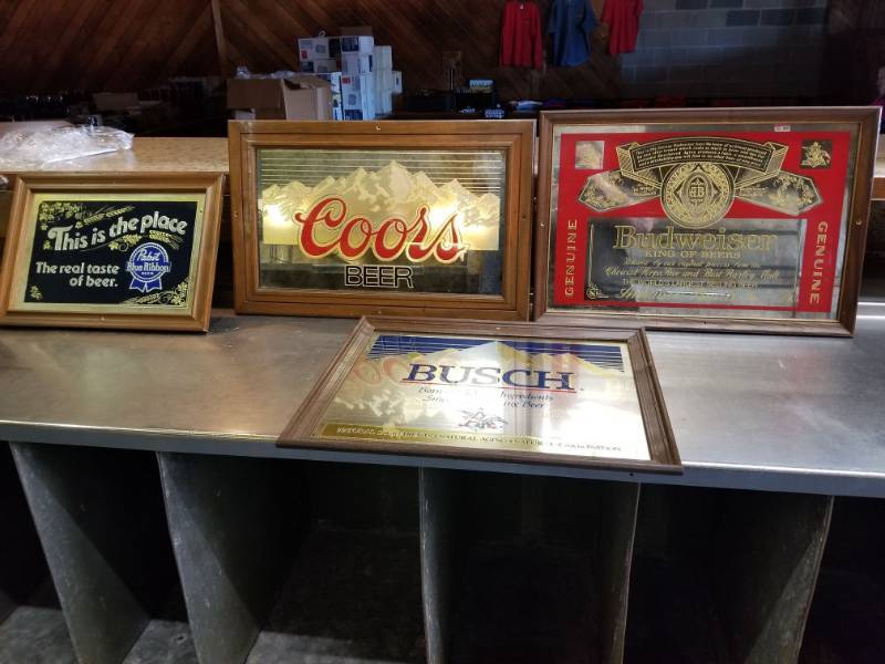 lot 6556 image: 4 Framed Beer Signs