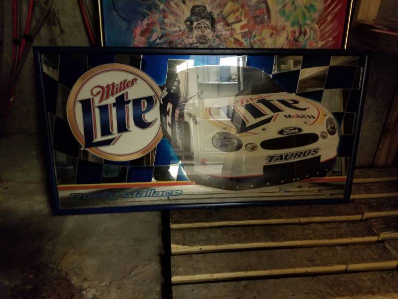lot 6570 image: Miller Lite Rusty Wallace Picture Neon