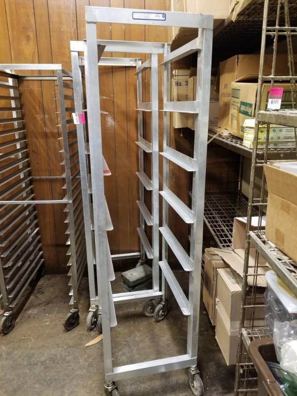 lot 6595 image: Rolling Sheet Pan Rack