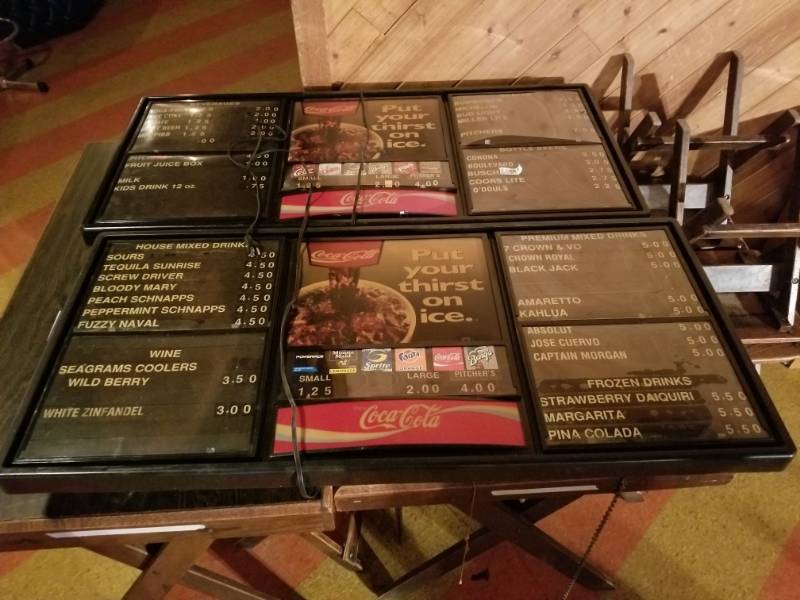 lot 6624 image: Menu Board
