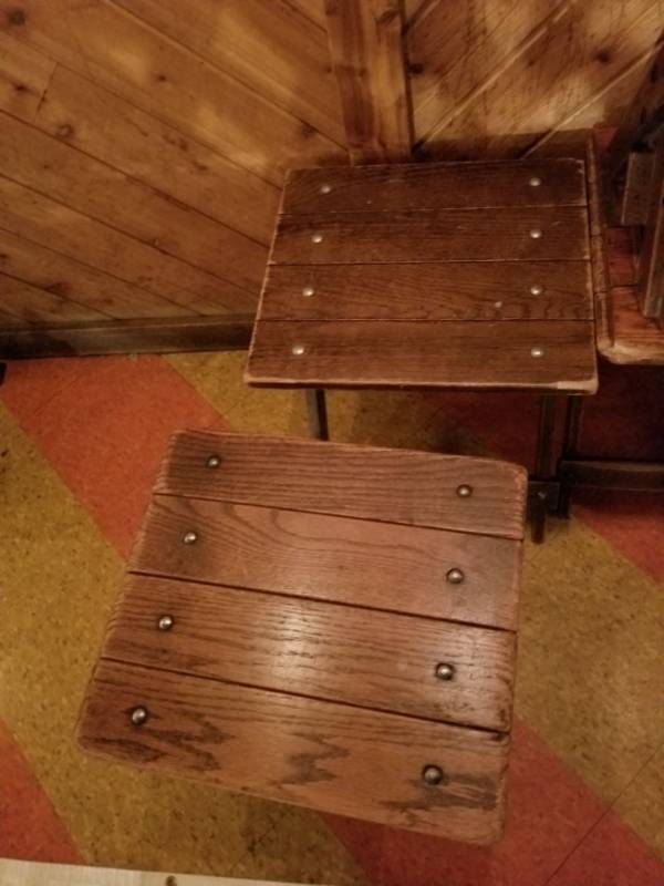 lot 6637 image: 2 Rustic Stools