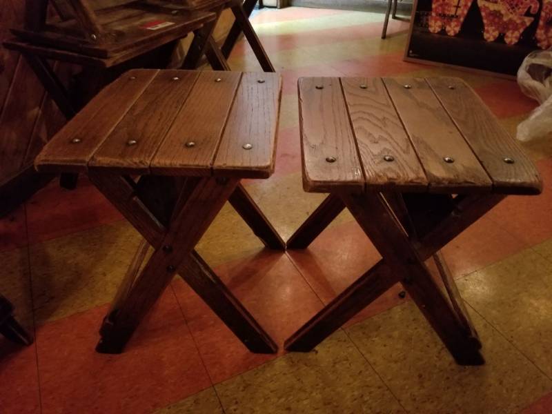 lot 6659 image: 2 Rustic Stools