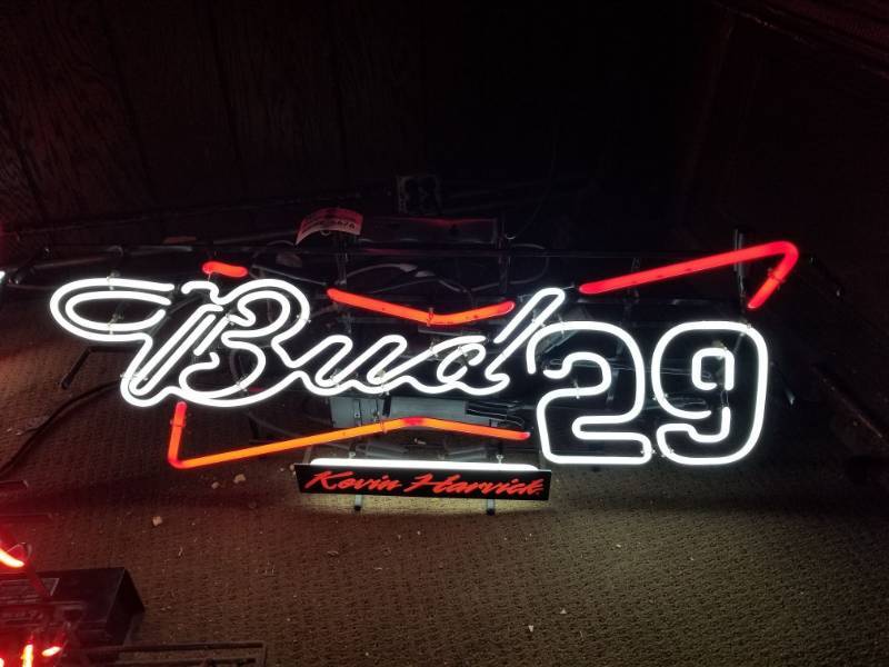 lot 6676 image: Bud Neon Sign Kevin Harvick