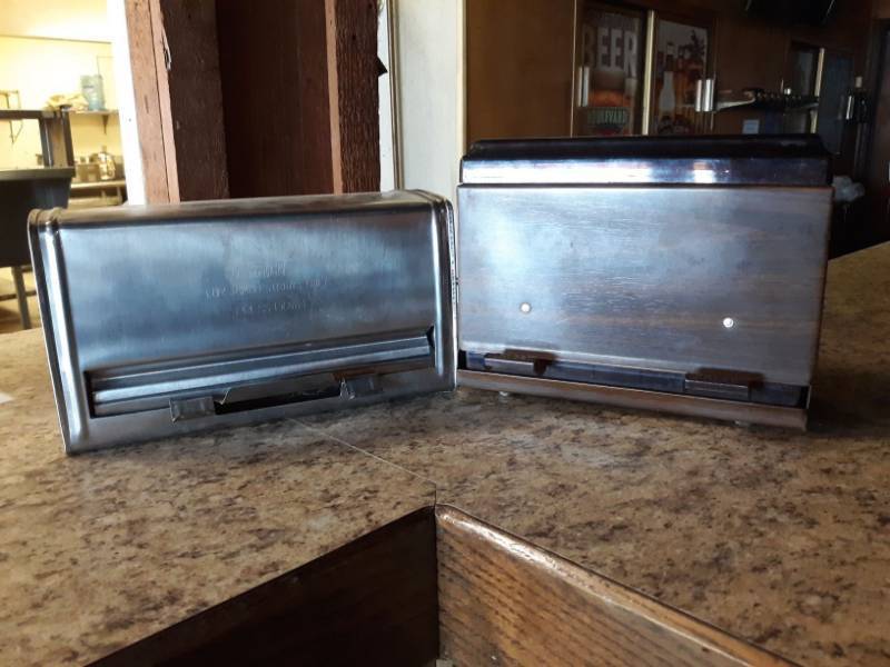 lot 8316 image: (2) Halco Jumbo Straw Dispensers (2) Traex Straw Boss Dispensers