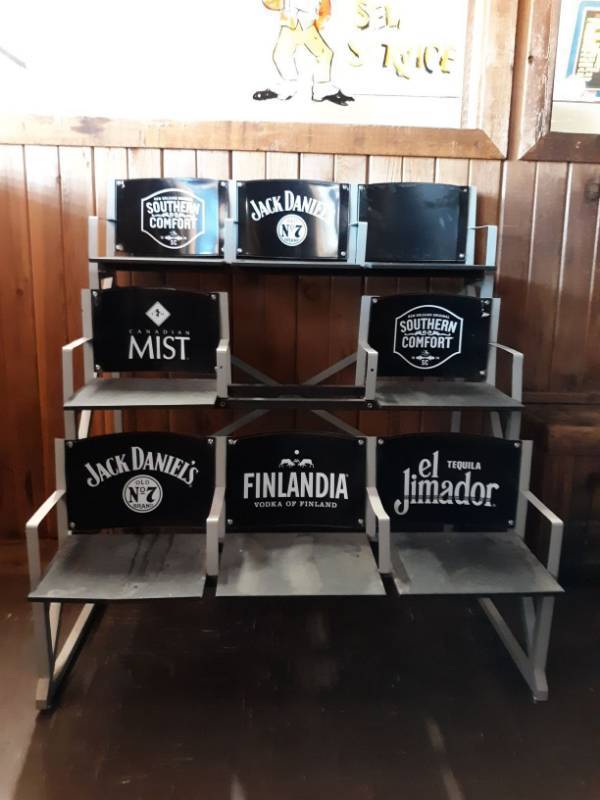 lot 8336 image: Liquor Brand Metal Bleachers
