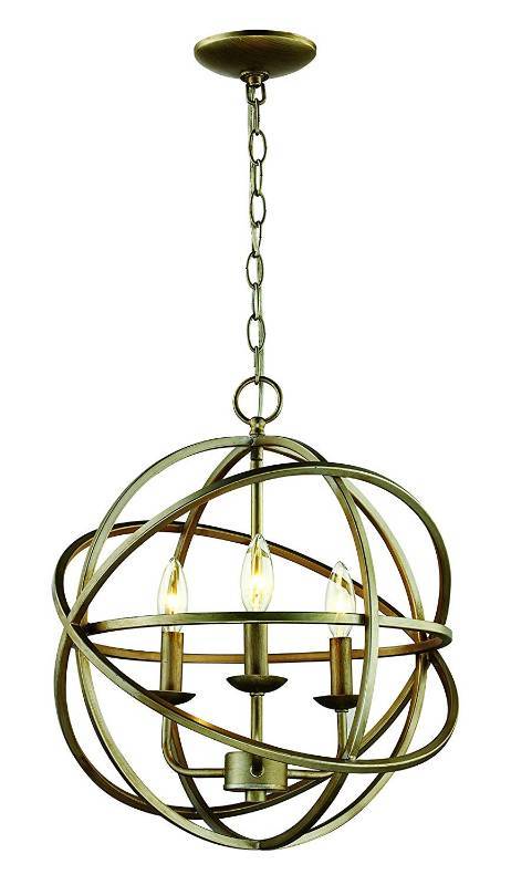lot 1024 image: Trans Globe Lighting 70653 ASL Indoor Apollo 16 Pendant, Antique Silver Leaf
