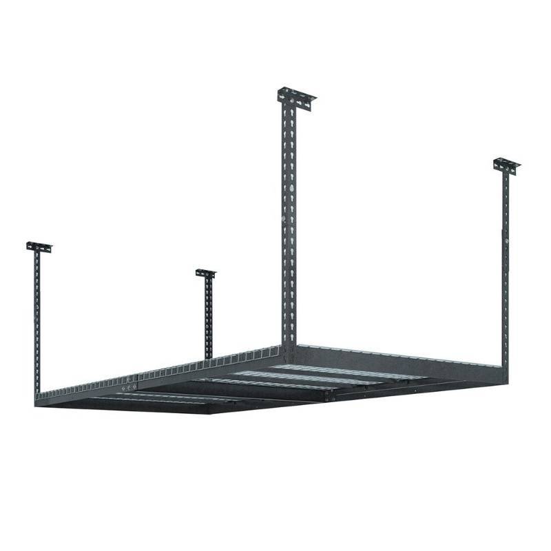 lot 1007 image: VersaRac 48 in. W x 42 in. H x 96 in. D Adjustable Ceiling Mounted Storage Rack in Gray