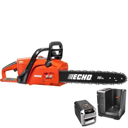 lot 2744 image: ECHO Chain Saws 16 in. 58-Volt Lithium-Ion Brushless Electric Cordless Chainsaw CCS-58V4AH