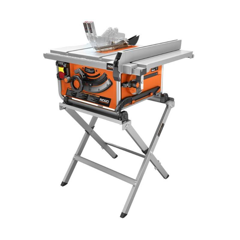 lot 2747 image: RIDGID 10 in. Compact Table saw. Stand Not Included