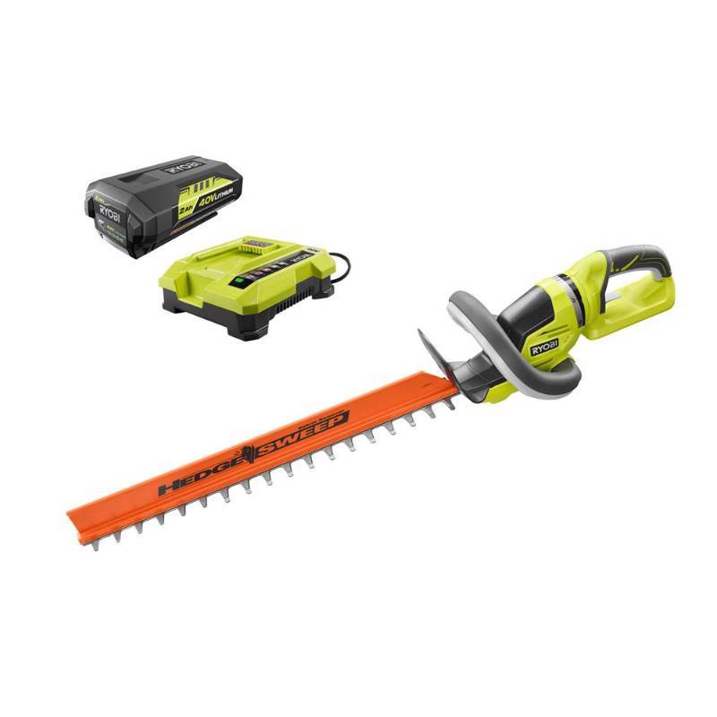 lot 2759 image: RYOBI 24 in. 40-Volt Lithium-Ion Cordless Hedge Trimmer with 2 Ah Battery and Charger Included