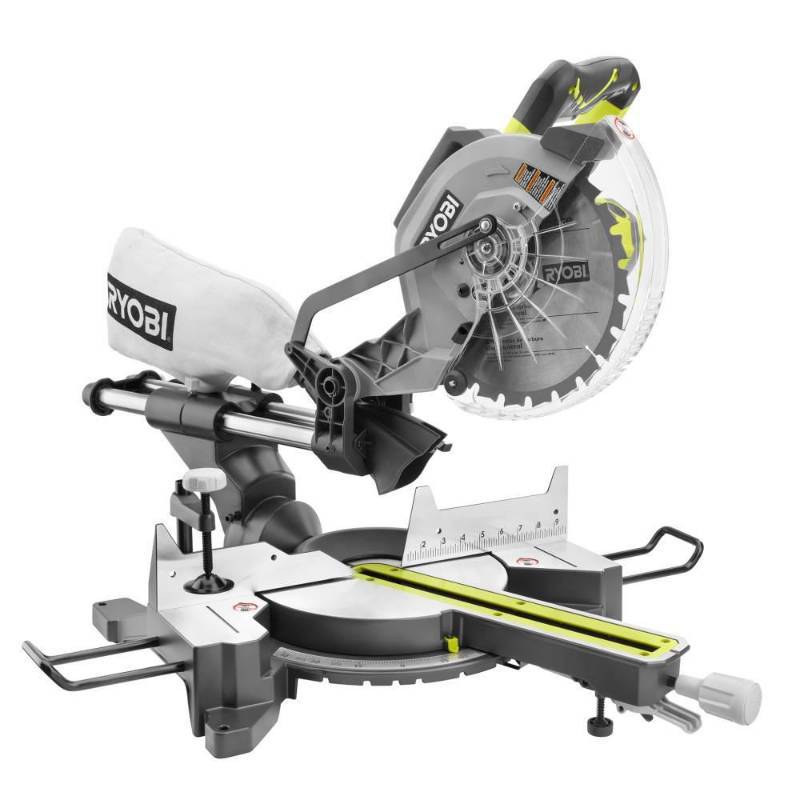lot 2798 image: Ryobi 15 Amp 10 in. Sliding Miter Saw with Laser  4.6 out of 5 (1,636)  Write a Review