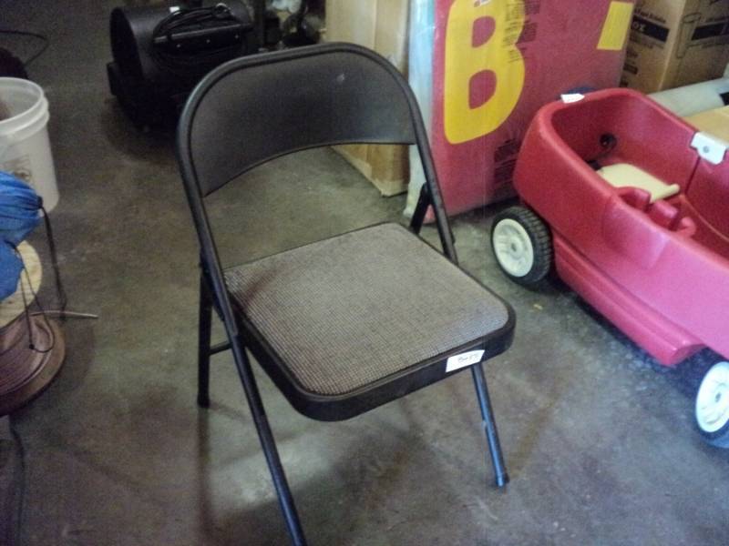 lot 9305 image: (1) black Folding Chair, Meco