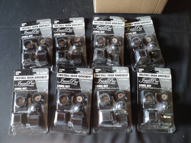 lot 9932 image: (6) packages LJ Smith Stair Systems Level Kit, Part# PROLVL