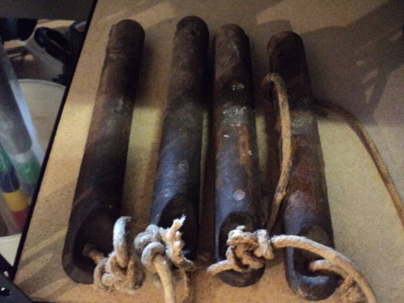 lot 9937 image: (2) pair window weights, two sizes
