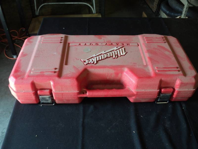 lot 9942 image: Plastic Milwaukee Sawzall case, sawzall NOT included