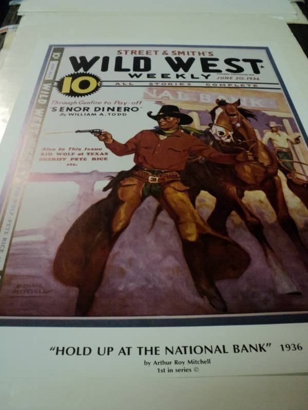 lot 10092 image: Wild West Weekly Print Poster