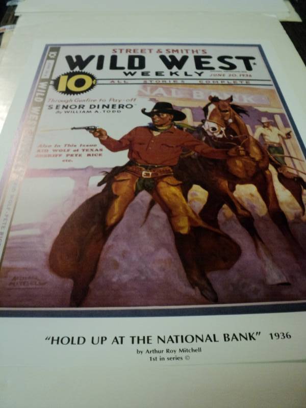 lot 10093 image: Wild West Weekly Print Poster