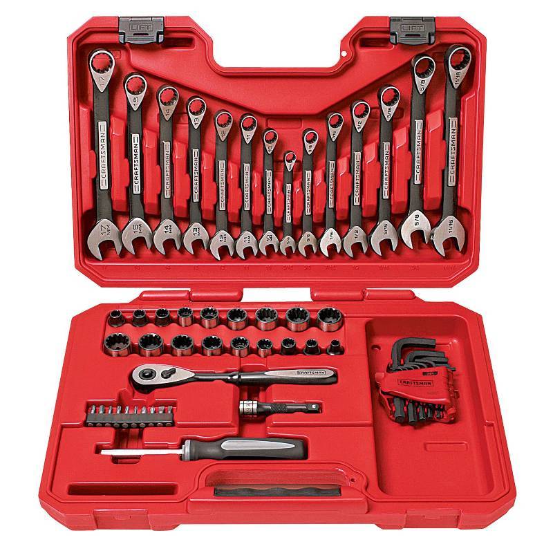 lot 7211 image: Craftsman 55pc. Universal Mechanics Tool Set