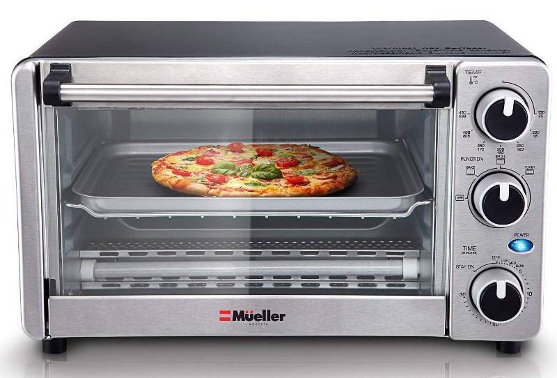 lot 7231 image: Mueller Austria UltraTemp Multi-Funchtion Toaster Oven - Stainless Steel, 1100 Watts