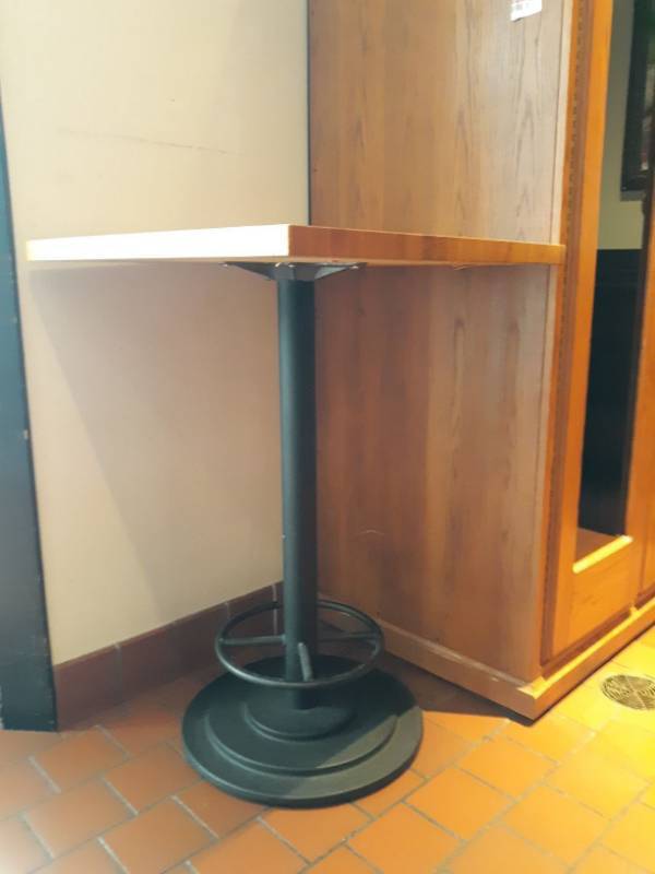 lot 6713 image: Square High Top Bar Table