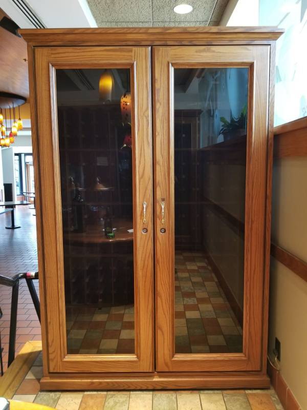 lot 6723 image: 266 Bottle Wine Cabinet