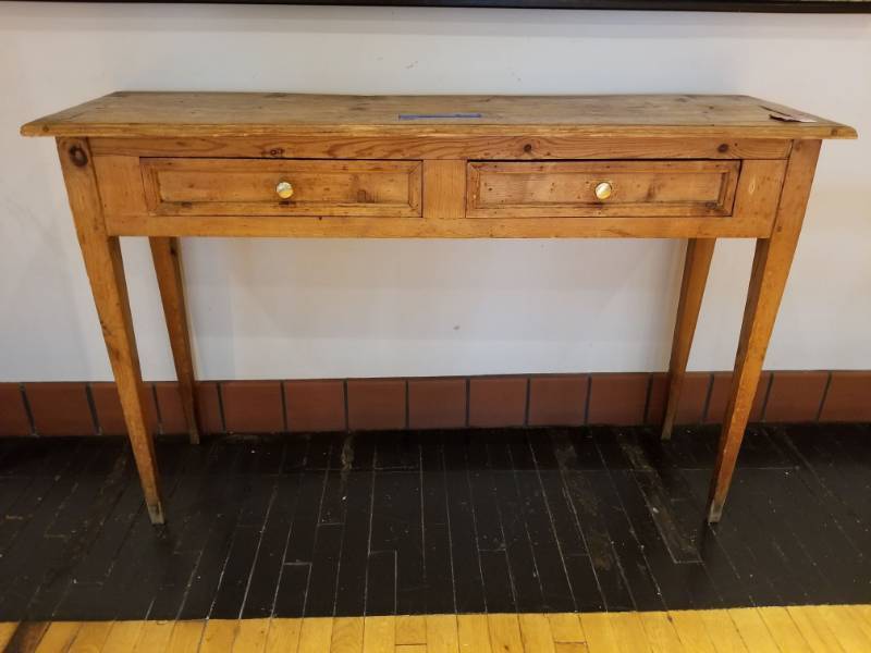 lot 6759 image: Wood Buffet Table