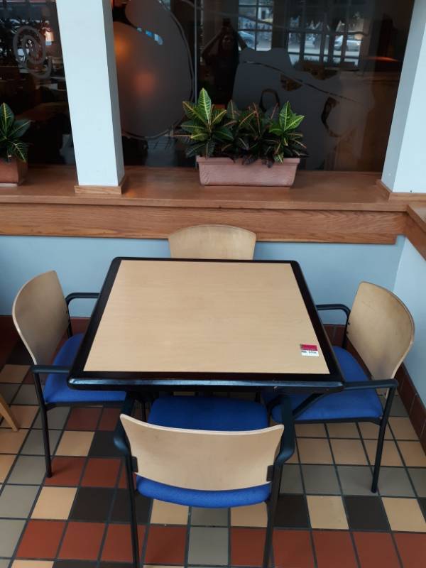 lot 6766 image: Square 4 Seat Table