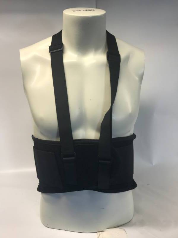 lot 3123 image: UNIVERSAL WAIST BACK SUPPORT BELT - BLACK