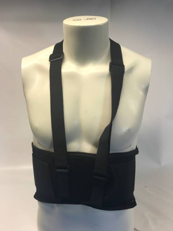 lot 3131 image: UNIVERSAL WAIST BACK SUPPORT BELT - BLACK