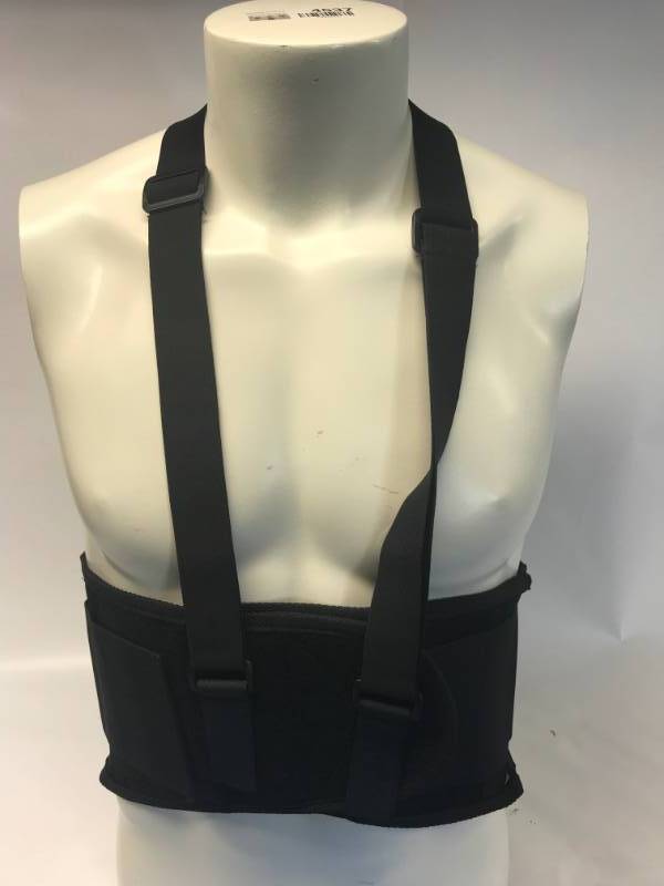 lot 3133 image: UNIVERSAL WAIST BACK SUPPORT BELT - BLACK