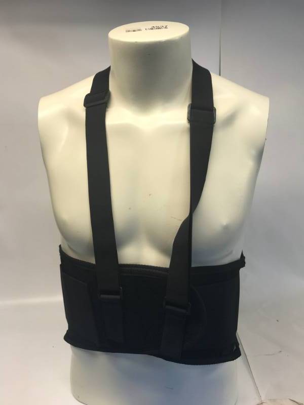 lot 3142 image: UNIVERSAL WAIST BACK SUPPORT BELT - BLACK