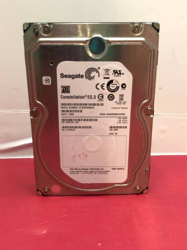 lot 3178 image: SEAGATE CONSTELLATION 3TB HARDRIVE