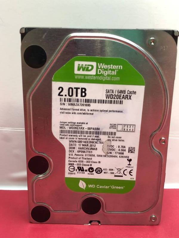 lot 3180 image: WESTERN DIGITAL 2TB HARDRIVE