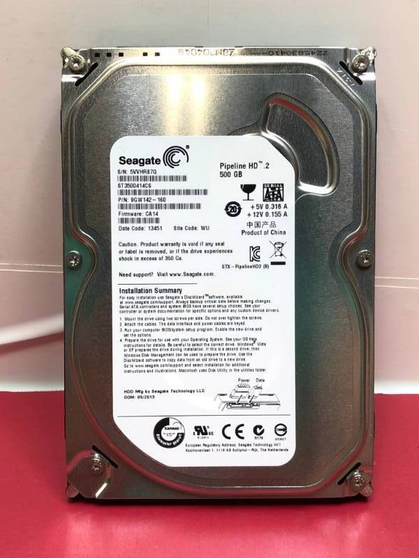 lot 3187 image: SEAGATE  3.5HDD 500GB HARDRIVE