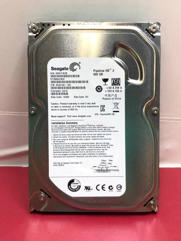 lot 3188 image: SEAGATE  3.5HDD 500GB HARDRIVE