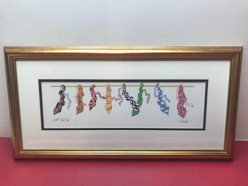 lot 3018 image: ALL TIED UP PICTURE FRAME