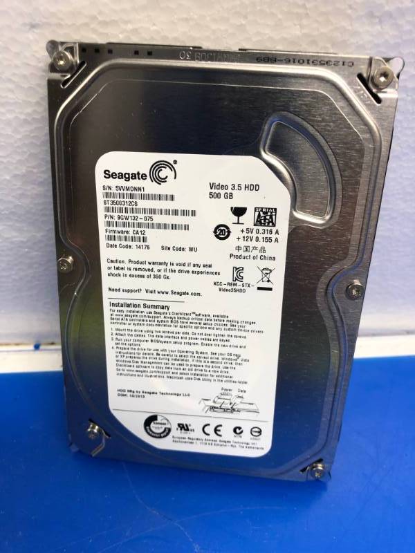 lot 3200 image: SEAGATE  3.5HDD 500GB HARDRIVE