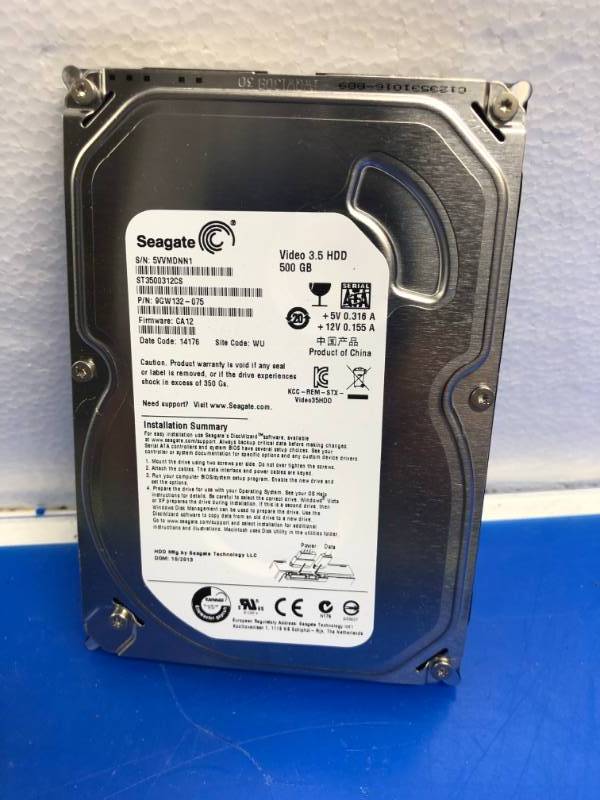 lot 3203 image: SEAGATE  3.5HDD 500GB HARDRIVE
