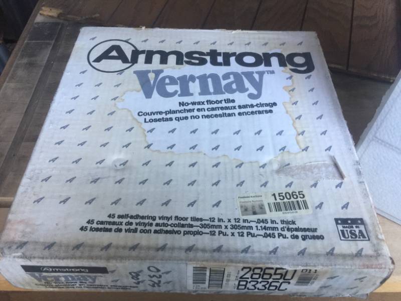 lot 1012 image: BOX OF ARMSTRONG VERNAY TILES