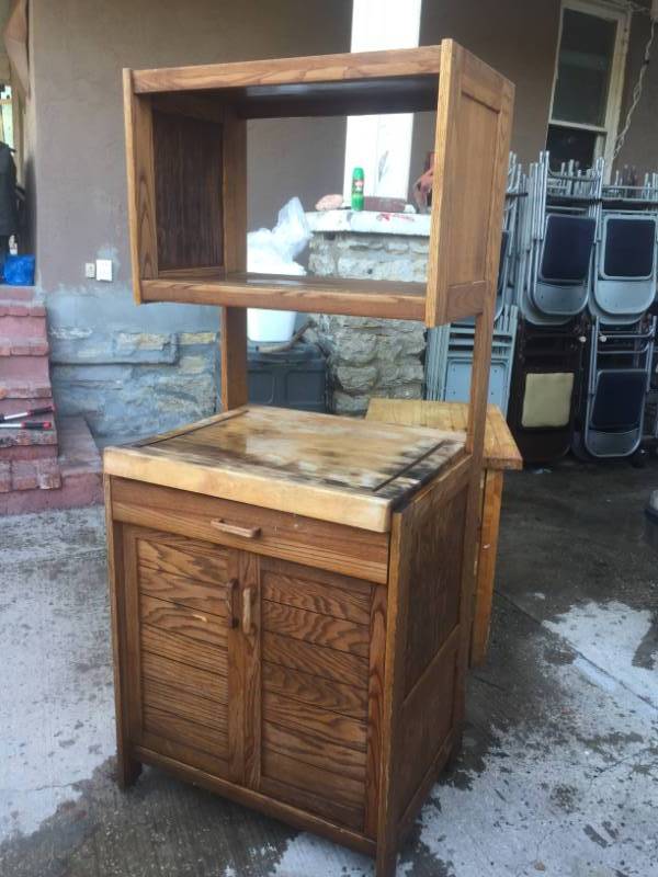 lot 1024 image: VINTAGE KITCHEN CABNET