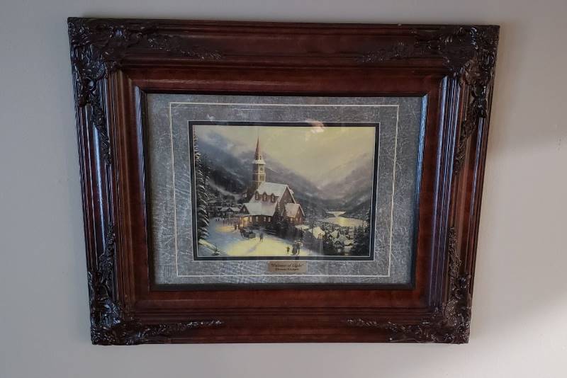 lot 1298 image: Painter of Light  Thomas Kinkade Framed Print