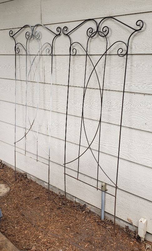 lot 1384 image: Pair of Metal Trellises - 69  tall