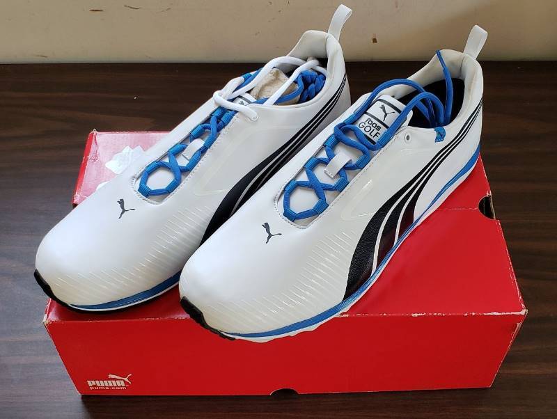 lot 1408 image: Pair of New Puma Faas Lite Golf Shoes - Size 14