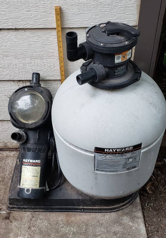 lot 1453 image: Hayward Pro Series High Rate Sand Filter & Power-Flo Matrix Pump