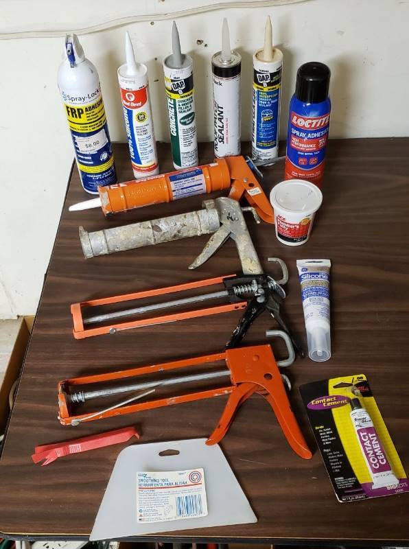 lot 1485 image: Lot of CaulkingTools and Adhesives