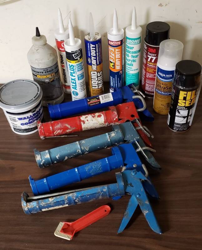 lot 1486 image: Lot of CaulkingTools and Adhesives