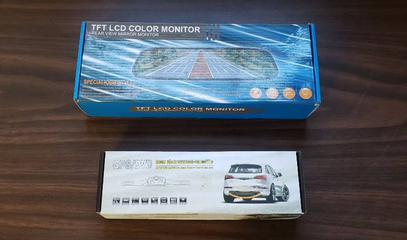 lot 1507 image: Rear View Mirror Monitor & GPS WiredWireless Rearview Camera (NIB)