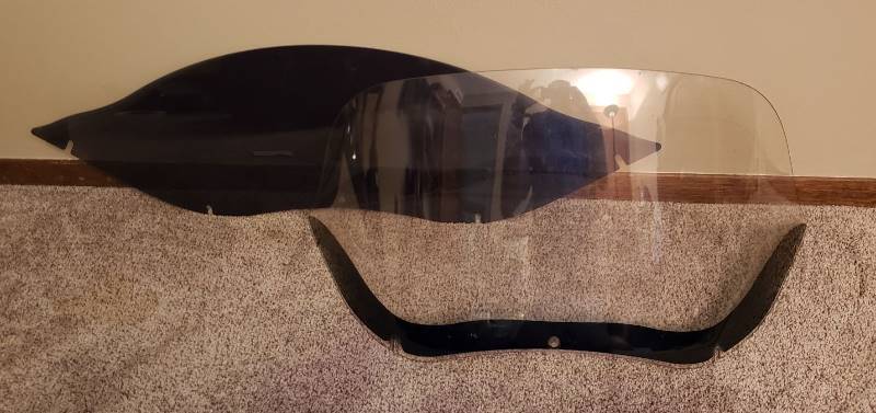 lot 1517 image: 2 Harley-Davidson Road Glide Windshields from 2003 Bike