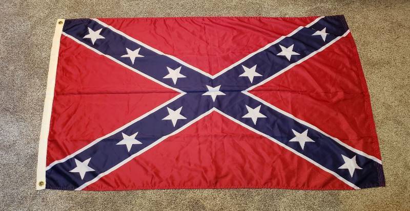 lot 1536 image: Nylon 3 x 5 Stars & Bars Flag